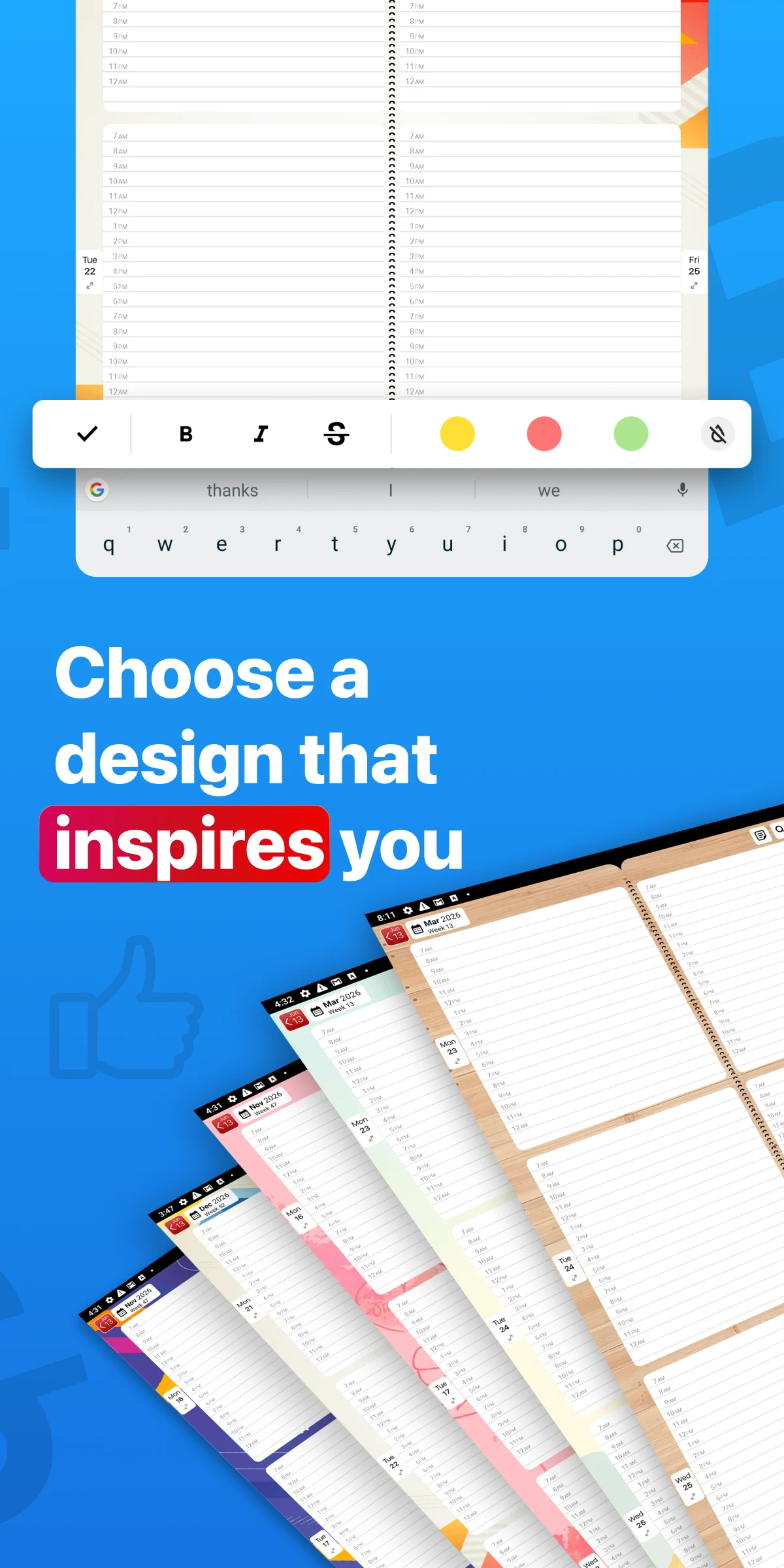 Weekly Planner - Diary, Notes screenshot